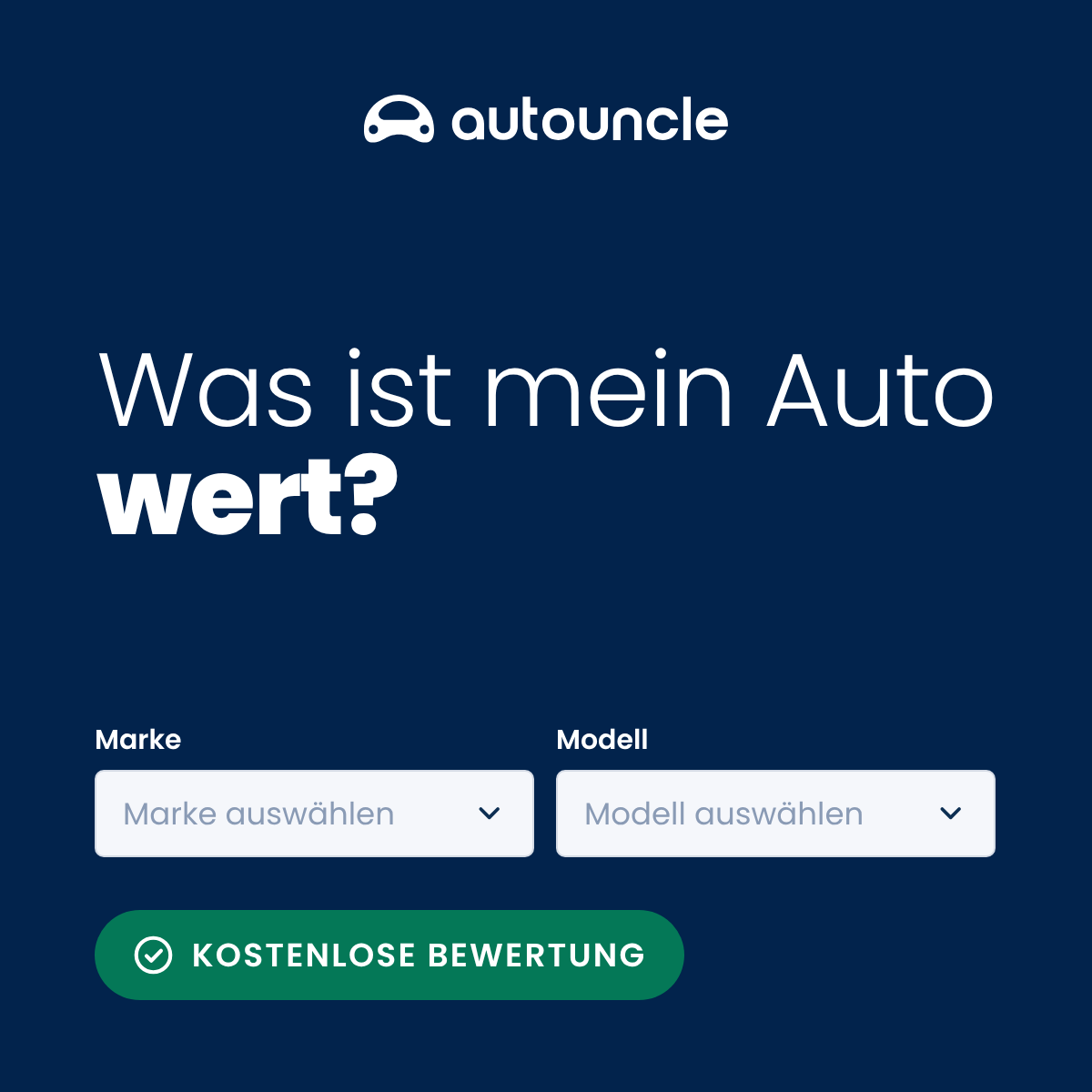 AutoUncle: Kostenlose Autobewertung nach Marke und Modell